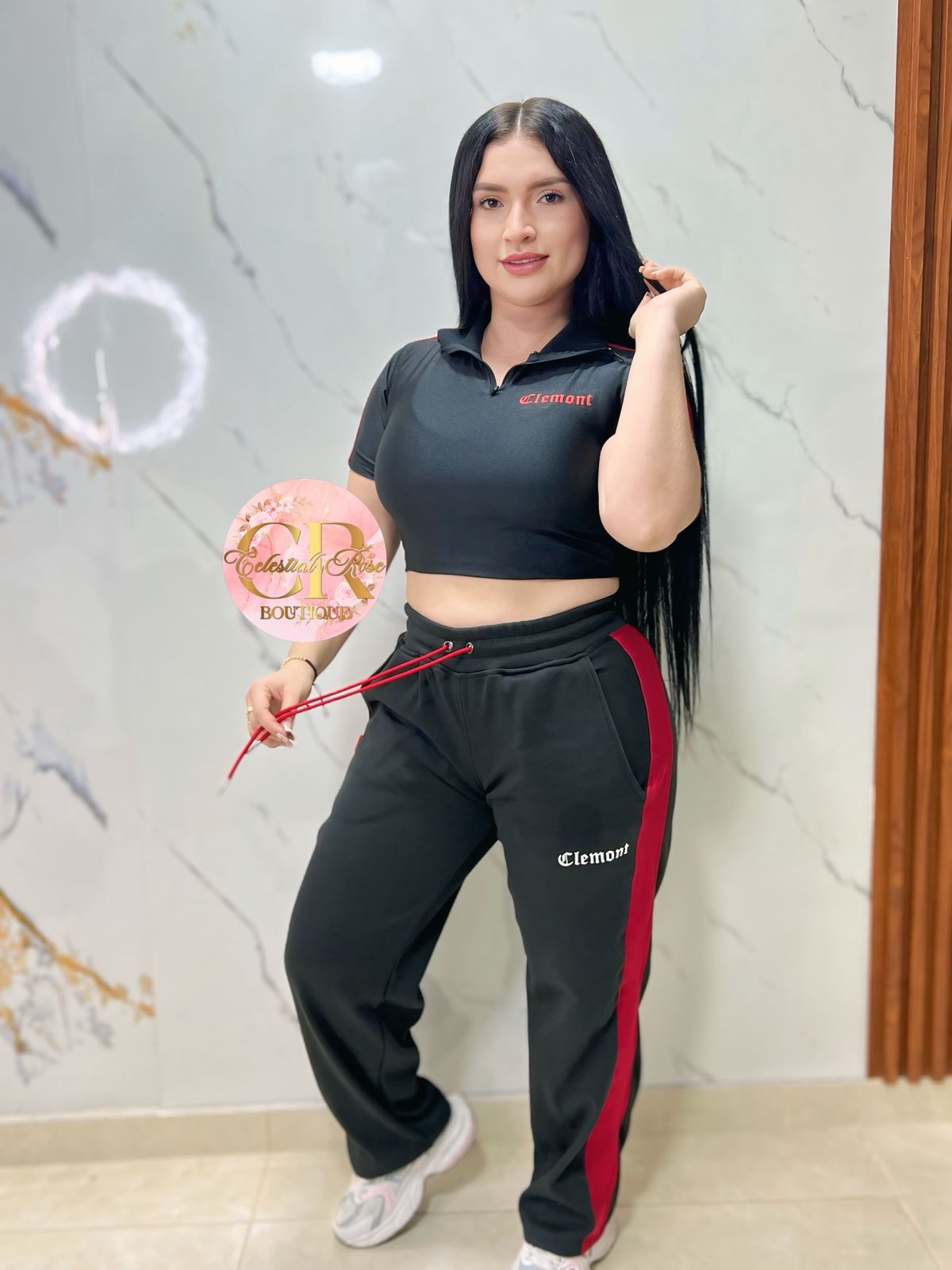 conjunto clemont lineas rojas