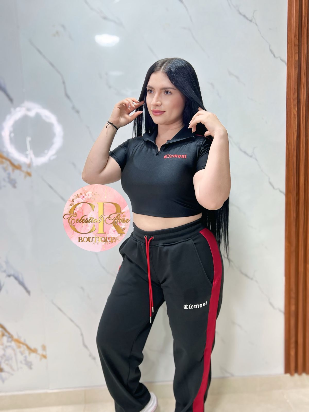 conjunto clemont lineas rojas